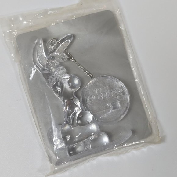 Vintage 1992 'Skier' Energizer Bunny Clear Christmas Ornament NEW - Picture 1 of 2